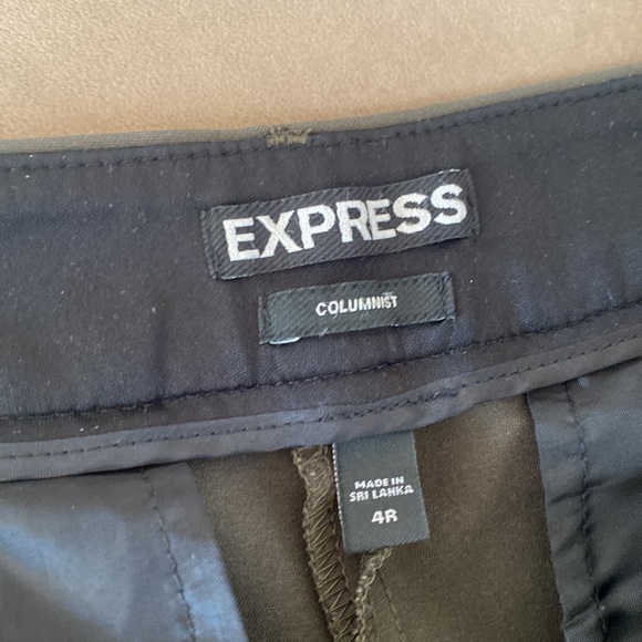 Express columnist dress pants in olive dark green - Picture 2 of 6